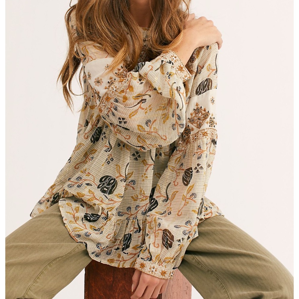 Free People Stroll Through The Meadow Blouse